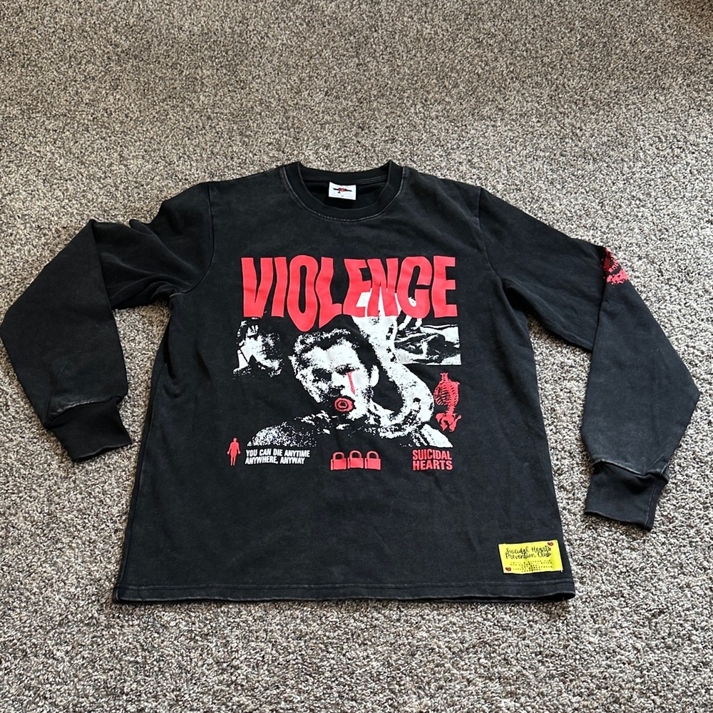 Suicidal Hearts Prevention Club Luxury Streetwear Men’s Medium